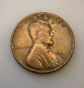 1942-S Lincoln Wheat Penny - Obverse and Reverse Grease Strike Error - Picture 1 of 7
