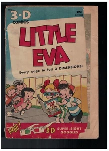 3-D COMICS LITTLE EVA #1 (1953) OHNE BRILLE - GOLDEN AGE COMIC BOOK - Bild 1 von 9