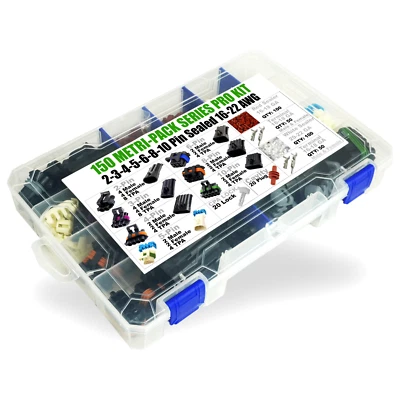 504PCS Metri-Pack 150 Series 2,3,4,5,6,8,10 PIN Connector w/16-22 AWG - Image 1 of 4
