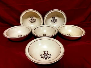 Pfaltzgraff Village Brown Set Of 6 Dessert Bowls 6" USA - Picture 1 of 1