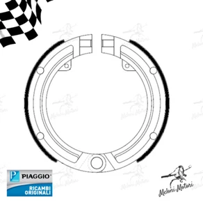 COPPIA GANASCE FRENO ANTERIORI ORIGINALI PIAGGIO VESPA 125/150 VBB VBA VNB SUPER - Foto 1 di 1