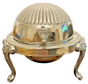 Vintage Leonard Silver Plated Roll Top footed Caviar or Butter Dish - Picture 1 of 6
