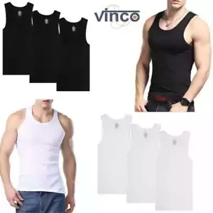 6-12 Pack Men 100% Cotton Tagless Ribbed Tank Top A-Shirt Wife Beater Undershirt - Picture 1 of 14