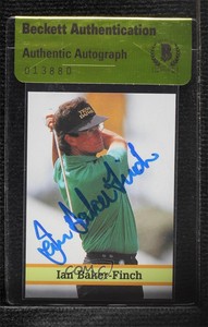 1993 Fax Pax Famous Golfers Ian Baker-Finch #21 BAS Certified BAS Encased Auto