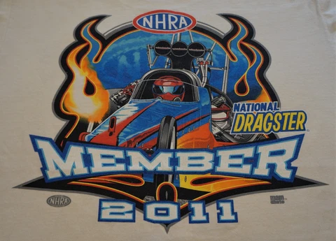 NHRA 2011 NATIONAL DRAGSTER MEMBER T-Shirt Size L / Rail Dragster Graphics Cover
