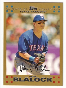 2007 Topps Baseball #166 Hank Blalock Texas Rangers Gold 0814/2007 - Picture 1 of 2