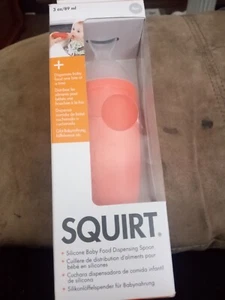 New In Box. Boon Squirt Baby Food Dispensing Spoon.  3 oz.  Orange. 2017. - Picture 1 of 5