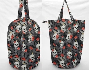 Skulls Webs & Roses 5 Gallon Carboy Bottle Drawstring Carrier & Cover - Picture 1 of 3