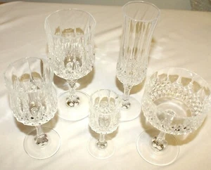 Cristal D'Arques Longchamp Stemware Flute Wine Glass Candlestick Ice Tea Crystal - Picture 1 of 52
