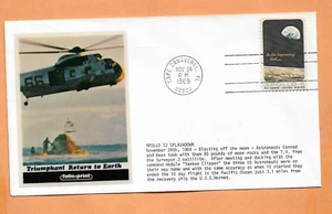 APOLLO 12 SPLASHDOWN NOV 24,1969 CANAVERAL FOLIO PRINT SPACE COVER - Picture 1 of 1