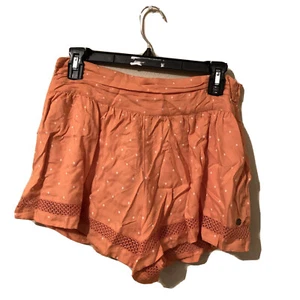 ROXY Shorts Womens Small Orange Coral Printed Side Zip NEW - Picture 1 of 4