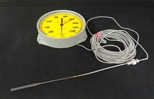 Ashcroft Hi-Shock Gas Thermometer w/ 60 Ft Flex Tube NSN 6685-01-122-5957 - Picture 1 of 7