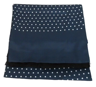 Mazeys Mens Classic Retro Mod Mod Tassled Scarf Navy Polka Dot …