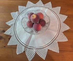AMERICAN BRILLIANT SAW TOOTH RIM CUT CRYSTAL GLASS BOWL 8" ROUND - Picture 1 of 6