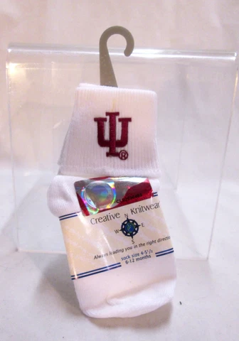 Indiana University Hoosiers Baby Socks  New Licensed free shipping Cover