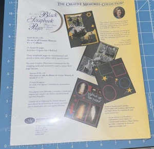 New/Sealed Creative Memories 8 1/2 x 11 BLACK SCRAPBOOK PAGES 15 Sheets/30 Pages - Picture 1 of 4