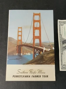 1941 Vintage Southern Pacific Railroad Menü Pennsylvania Farmer Tour Speisewagen - Bild 1 von 5