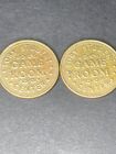 2 Vintage Lory Student Center Game Room Tokens - Colorado State University -Rare
