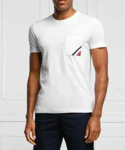 Tommy Hilfiger Pocket T-Shirt Herren Größe UK Medium weiß NEU - Bild 1 von 7