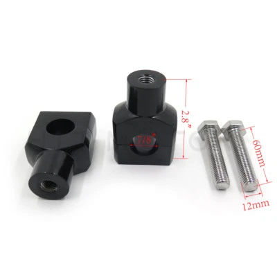 HTTMT 7/8" 22mm Moto Universal Aluminio Manillar Elevador Abrazadera Cónica Negro Foto 1 de 4