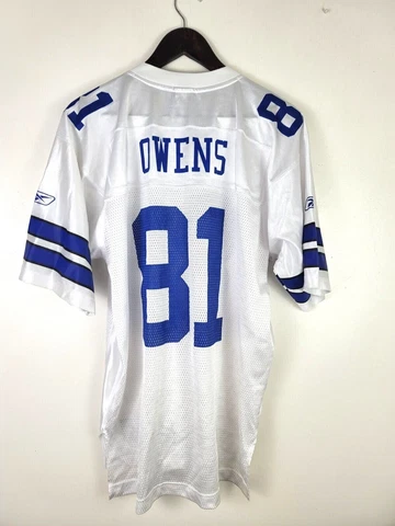 NFL Dallas Cowboys Terrell OWENS #81 White M Jersey Reebok Polyester NWOT Se Cover