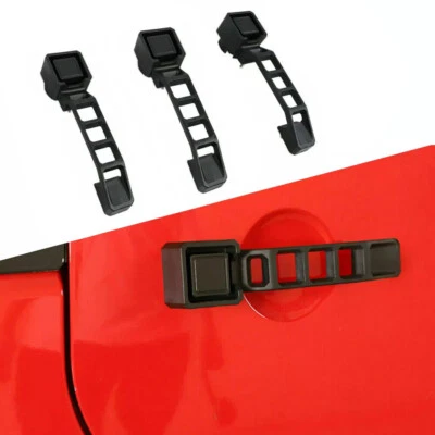 For 2007-2018 Jeep Wrangler JK/JKU 2-Door Black Exterior Door Handles Kit - Image 1 of 4