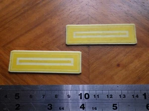 2 x Contadores de hueso rectangulares para incrustación/joyería amarillo 61 x 20 x 1 mm B008 - Imagen 1 de 2