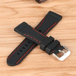 20/22/24 mm Silikon Gummi Wasserdicht Taucher Uhrenarmband Armband Sportarmband - Bild 1 von 13