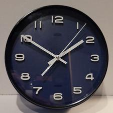 Vintage c1960’s “Metamec” Black & Blue Circular Wall Clock (Battery Powered)
