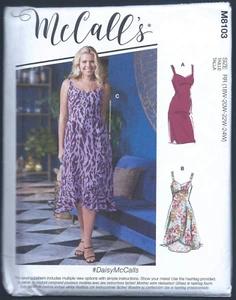 NUEVO/SIN CORTAR M8103 McCall's Patrón Misses Vestidos 3 Variaciones Con Tazas (Talla 18-24) - Imagen 1 de 2