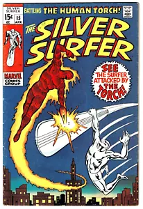 The Silver Surfer #15 FN+ Human Torch 1970 Bronze Age Marvel Comics U-1 - Bild 1 von 2