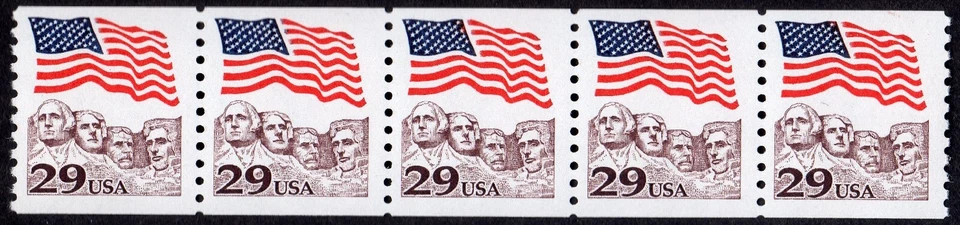 Scott #2609 Flag Over White House Coil of 5 Stamps - MNH - Image 1 of 1