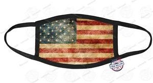 Personalisierte GESICHTSMASKE ABDECKUNG Wiederverwendbar Waschbar - Distress USA Amerikanische Flagge - Bild 1 von 2