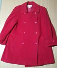 Womens Coat Lampert London Vintage Size 12 Red Lambs Wool Winter- Excellent cond