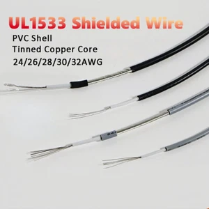 Flexible PVC Shielded Wire Stranded Audio Signal Cable 24/26/28/30/32AWG -UL1533 - Picture 1 of 12
