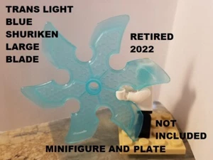 LEGO Shuriken Technic Hoja de Sierra Trans Azul Claro GRANDE Batalla Ventilador Hoja Arma - Imagen 1 de 1