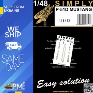 HGW 148413 1/48 3d Decal Seatbelts for P-51D MUSTANG Accessories kit - Picture 1 of 3