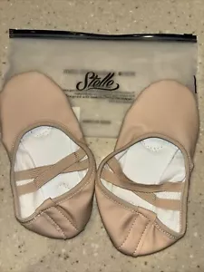STELLE Girls Dance Shoes Slippers for Kids Ballet Pink Beige Size 2 ML New - Picture 1 of 5