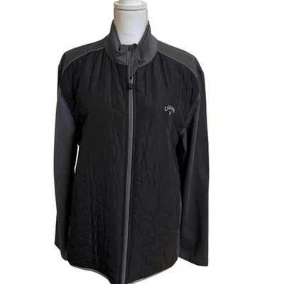 Chaqueta Callaway Para Hombre Talla Grande Negra Gris Bolsillos con Cremallera Completa Golf Acolchada  Foto 1 de 4