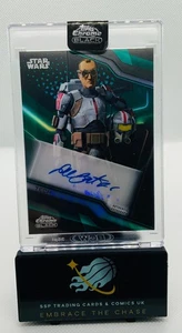 2022 Chrome Black Star Wars Green Refractor 45/99 Dee Bradley Baker Tech Auto - Bild 1 von 2