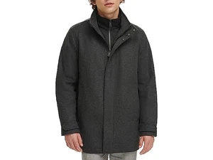 Dockers Men's Wool Melton XL Two Pocket Full Length Duffle Coat, New Charcoal - Picture 1 of 5