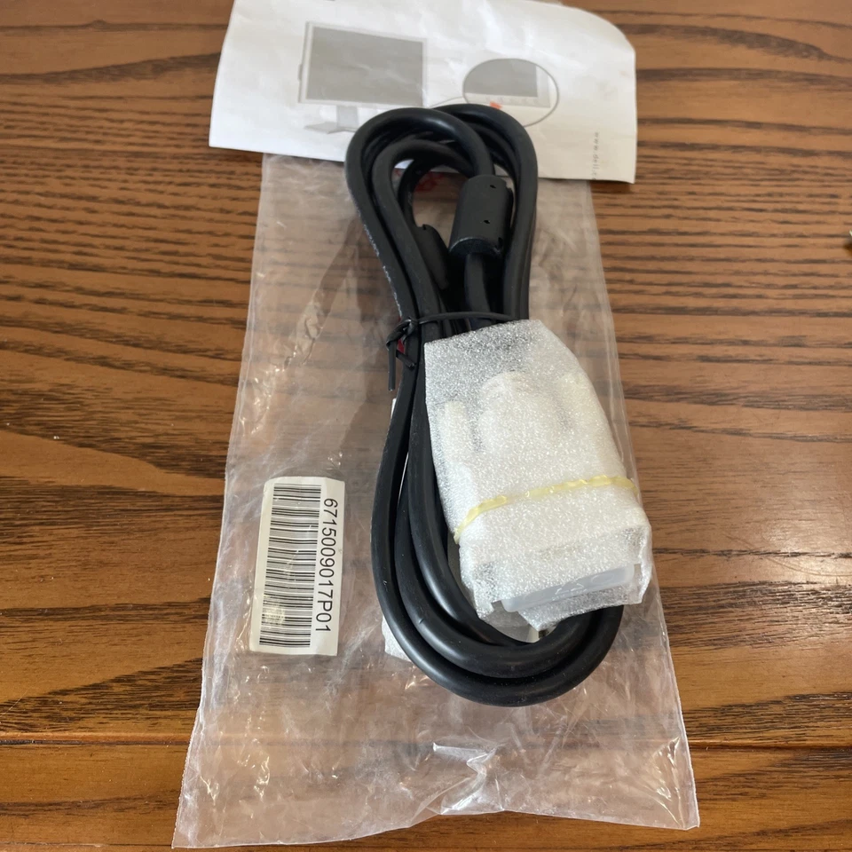 New Dell 6ft 18pin 6ft DVI-M to DVI-M Black Cable Dual Ferrite 6715009011 - Image 1 of 2