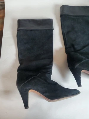 Botas de gamuza Andrew Geller vintage talla 6 cuero TURNOVER top Foto 1 de 4