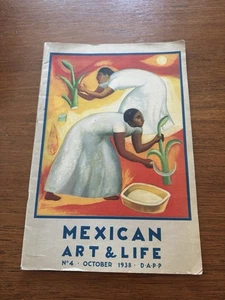Mexican Art & Life Nr. 4 Oktober 1938 Zeitschrift Buch selten spanische Werbung Vintage - Bild 1 von 10