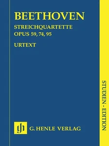 Study Score Beethoven String Quartets Op 59 74 95 Music Henle Urtext 7x10 Book - Picture 1 of 1