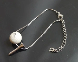 Authentic Christian Dior Bracelet Golf Ball Metallic #3555 - Picture 1 of 5