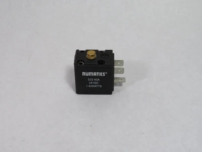 Numatics S32-43A Solenoid Valve Coil 24Vdc 1.42W USED - Image 1 of 4