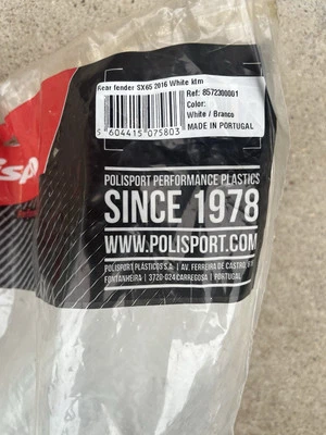 Polisport - 8572300001 - Guardabarros trasero, KTM SX65 2016 blanco Foto 1 de 4