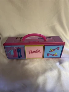Vintage Barbie Accessory Case With Handle Mattel No 12215 Pink W/containers - Picture 1 of 8