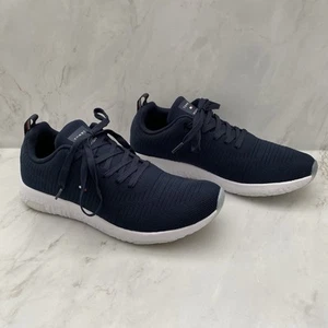 Mens Tommy Hilfiger Corporate Knit Rib Runner Navy Blue Trainers - UK Size 8 - Picture 1 of 8